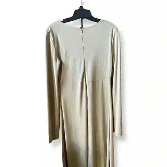 St. John long Sleeve Taupe Dress Size 2 - Picture 2 of 7